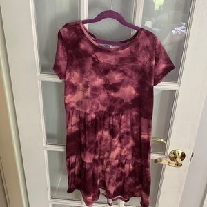 Old Navy Maroon tie dye dress size xxl